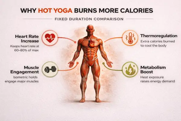 how many calories does hot yoga burn